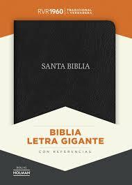 RVR 1960 BIBLIA LETRA GIGANTE NEGRO, PIEL FABRICADA - Biblias Holman